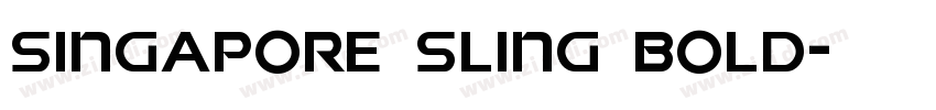 Singapore Sling Bold字体转换